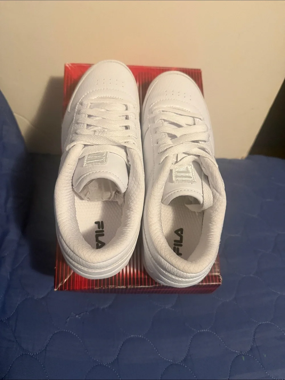 Fila All-White Low Top Trainers